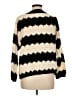 Line & Dot 100% Polyester Stripes Black Pullover Sweater Size M - photo 2