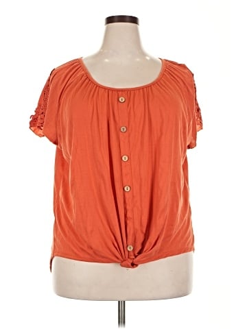 New York Laundry Short Sleeve Blouse (view 1)