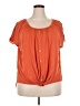 New York Laundry 100% Polyester Orange Short Sleeve Blouse Size 2X - photo 1