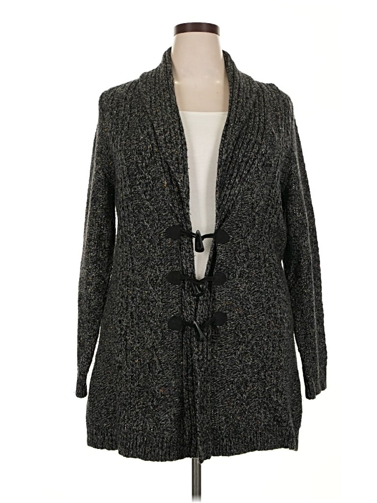 Pre-owned Merona Cardigan Sweater In Gray