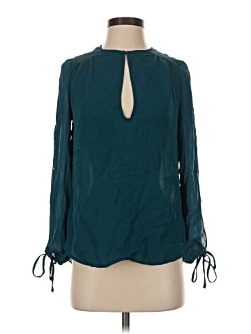Haute Hippie Long Sleeve Silk Top (view 1)