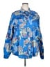 Target Paisley Blue Long Sleeve Blouse Size XXL - photo 1