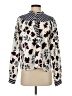 Warm 100% Cotton Print Ivory Long Sleeve Blouse Size 4 (2) - photo 1