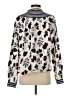 Warm 100% Cotton Print Ivory Long Sleeve Blouse Size 4 (2) - photo 2