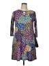 MSK Print Purple Casual Dress Size XL (petite) - photo 1