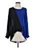 Liberty Love 100% Polyester Color Block Blue Long Sleeve Blouse Size S - photo 1