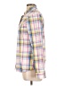 Lands' End 100% Supima Cotton Checkered-gingham Yellow Long Sleeve Button-Down Shirt Size 10 - photo 5