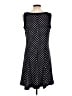 Chaps Polka Dots Black Casual Dress Size L - photo 2