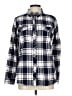 Eddie Bauer 100% Cotton Plaid Blue Long Sleeve Button-Down Shirt Size L - photo 1