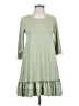 Easel Solid Green Casual Dress Size S - photo 1