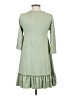 Easel Solid Green Casual Dress Size S - photo 2