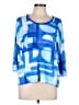 Chatelet Blue 3/4 Sleeve Blouse Size EU 44 / US 14 - photo 1