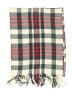 Unbranded Plaid Burgundy Ivory Scarf One size - photo 2