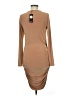 Boohoo Solid Tan Casual Dress Size 8 - photo 2