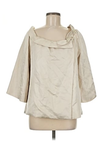 Loeffler Randall 3/4 Sleeve Silk Top (view 1)