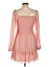 1.State 100% Polyester Solid Pink Casual Dress Size L - photo 2