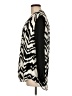 Three Eighty Two 100% Polyester Animal Print Black Long Sleeve Blouse Size M - photo 5