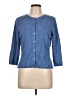 Jaclyn Smith Blue 3/4 Sleeve Button-Down Shirt Size L - photo 1