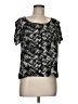 Forever 21 Contemporary 100% Polyester Black Short Sleeve Blouse Size XS - photo 1