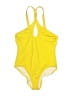 Solid & Striped Solid Yellow One Piece Swimsuit Size L - photo 1