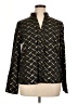 Unbranded 100% Polyester Metallic Black Long Sleeve Blouse Size XL - photo 1