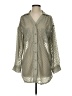 Shein 100% Polyester Green 3/4 Sleeve Blouse Size 4 - photo 1