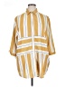Ella 100% Polyester Stripes Yellow 3/4 Sleeve Blouse Size XL - photo 1