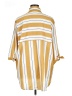 Ella 100% Polyester Stripes Yellow 3/4 Sleeve Blouse Size XL - photo 2