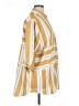 Ella 100% Polyester Stripes Yellow 3/4 Sleeve Blouse Size XL - photo 4