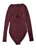 Material Girl 100% Polyester Burgundy Bodysuit Size S - photo 1