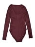 Material Girl 100% Polyester Burgundy Bodysuit Size S - photo 2