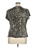 Notations Animal Print Silver Short Sleeve Blouse Size XL - photo 2