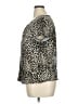 Notations Animal Print Silver Short Sleeve Blouse Size XL - photo 5