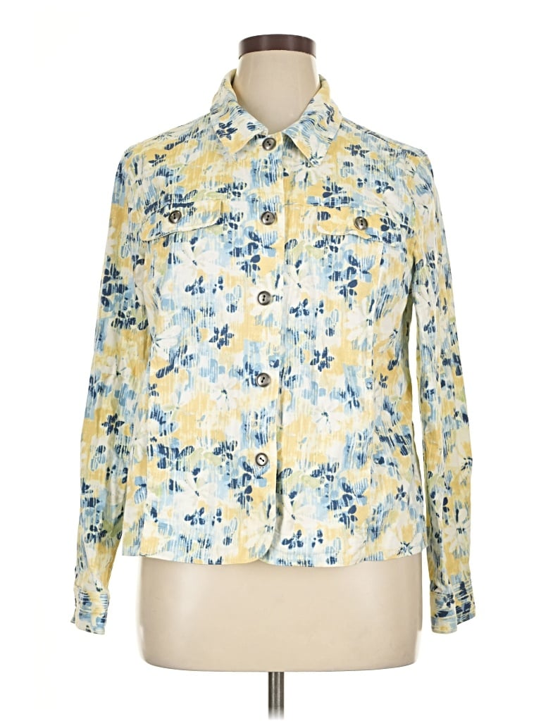 Pre-owned Koret Long Sleeve Blouse In Yellow