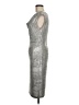 Connected Apparel Metallic Silver Cocktail Dress Size 8 - photo 5