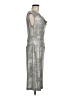 Connected Apparel Metallic Silver Cocktail Dress Size 8 - photo 4
