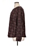 Croft & Barrow 100% Polyester Print Brown Long Sleeve Blouse Size 1X - photo 5