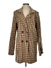 SundayUp 100% Polyester Plaid Tan Coat Size S - photo 1