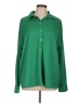 pretty garbage Houndstooth Green Long Sleeve Blouse Size L - photo 1
