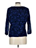 Covington 100% Polyester Blue 3/4 Sleeve Blouse Size L - photo 2