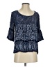 BILA 100% Rayon Blue 3/4 Sleeve Blouse Size S - photo 1