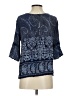 BILA 100% Rayon Blue 3/4 Sleeve Blouse Size S - photo 2