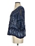 BILA 100% Rayon Blue 3/4 Sleeve Blouse Size S - photo 5