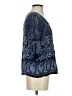 BILA 100% Rayon Blue 3/4 Sleeve Blouse Size S - photo 4