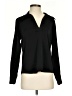 Aqua 100% Polyester Black Long Sleeve Blouse Size XS - photo 1