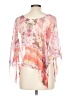 Draper's & Damon's 100% Polyester Pink Poncho Size L (petite) - photo 2