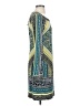 Hale Bob Print Teal Casual Dress Size S - photo 4