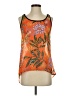 Dots 100% Polyester Orange Sleeveless Blouse Size S - photo 1