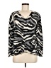 Neiman Marcus Animal Print Gray Pullover Sweater Size M - photo 1