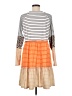Unbranded Stripes Orange Casual Dress Size M - photo 2